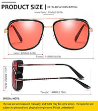 Load image into Gallery viewer, Tony Stark Sunglasses -Vintage Square Metal Frame Sunglasses for Men Women Classic Downey IRON MAN TONY Stark