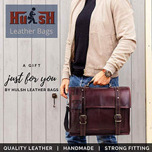 Load image into Gallery viewer, Vintage Leather Laptop Bags for Men Full Grain Large Leather Messenger Bag for Men 18 inches Rustic Look Best Leather Briefcase