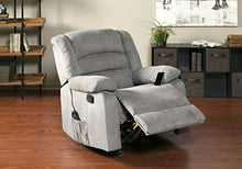 Load image into Gallery viewer, RelaxZen Longstreet Rocker Recliner with Massage, Heat and Dual USB ports, Gray
