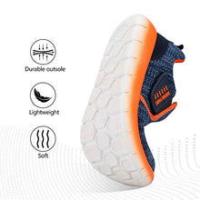 Load image into Gallery viewer, DREAM PAIRS Boys Athletic Sports Sneakers Slip on Tennis Running Shoes Navy Orange Size 4 Big Kid Luca