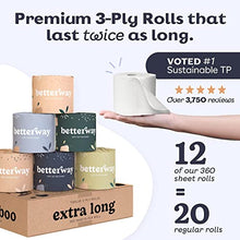 Load image into Gallery viewer, Betterway Bamboo Toilet Paper 12 Pack w/ Bidet Seat Attachment Bundle