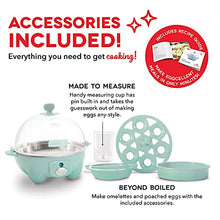 Load image into Gallery viewer, DASH Rapid Egg Cooker: 6 Egg Capacity Electric Egg Cooker for Hard Boiled Eggs, Poached Eggs, Scrambled Eggs, or Omelets with Auto Shut Off Feature - Aqua, 5.5 Inch (DEC005AQ)