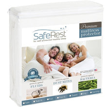 Load image into Gallery viewer, SafeRest Mattress Protector – Queen, Premium, Cotton, Waterproof Mattress Cover Protectors – White