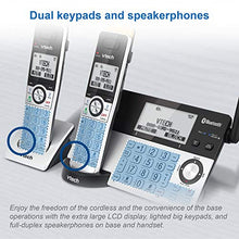 Load image into Gallery viewer, VTech IS8151-3 Super Long Range 3 Handset DECT 6.0 Cordless Phone for Home with Answering Machine, 2300 ft Range, Call Blocking, Bluetooth, Headset Jack, Power Backup, Intercom, Expandable to 12 HS