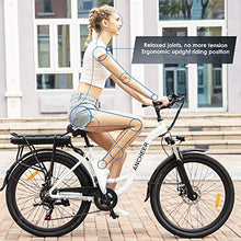 Load image into Gallery viewer, 26" Electric City Bike, Removable 12.5Ah Lithium-ion Battery Pack Integrated with Frame, 35 Miles Range and Dual Disc Brakes Alloy Electric Bicycle
