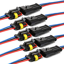 Load image into Gallery viewer, YETOR Way Car Waterproof Electrical Connector,16 AWG 3 pin Plug Auto Electrical Wire Connectors Marine for Car, Truck, Boat, and Other Wire Connections.(5 Pack)¡