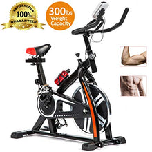 Load image into Gallery viewer, Exercise Bike Recumbent Cycle Bike Trainer Indoor Cycling Bike Stationary with LCD Display and Bottle Holder Static Spin Exercise & Fitness Equipment for Home Office Cardio Workout Bike Training
