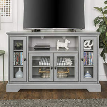Load image into Gallery viewer, WE Furniture Traditional Wood Stand for TV's up to 56" Living Room Storage, Grey