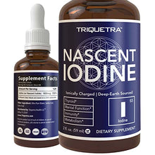 Load image into Gallery viewer, Nascent Iodine Supplement 400 Servings, Glass Bottle, Vegan, 1800 mcg - 600 mcg per Drop - Pure, Clear Color - Supports Thyroid Health, Energy, Immunity & Metabolism (2 oz.)