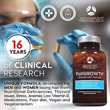 Load image into Gallery viewer, FoliGROWTH Ultimate Hair Nutraceutical – Get Thicker Hair, Reverse Diffuse Thinning Guaranteed - Gluten Free, Vegetarian, 3rd Party Tested - High Potency Biotin, Hair Loss Supplement, Hair and Nails