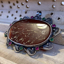 Load image into Gallery viewer, Red Akik Pendant for men and women | Nad e ali dua Pendant | Red Yemeni Aqeeq Stone Pendant | Engraved Agate For Women AlAliGems