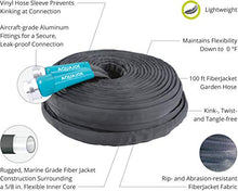 Load image into Gallery viewer, Aqua Joe AJFJH100-58-PRO FiberJacket Non-Expanding Kink-Free Garden, RV and Camper Hose, 100-Foot x 5/8-Inch