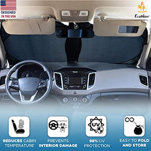 Load image into Gallery viewer, EcoNour Car Windshield Sun Shade + Car Side Window Shade 20"x12" (4 Pack) | Complete Sun Protection | Covers Privacy Blackout | Car Interior Accessories for Sun Heat