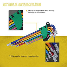 Load image into Gallery viewer, KOTTO Hex Key Allen Wrench Set, Metric, Imperial, Torx, Star Long Arm Ball End Hex Key Set Tools, Industrial Grade Allen Wrench Set with Storage Bag