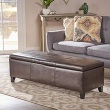 Load image into Gallery viewer, Christopher Knight Home Glouster PU Storage Ottoman, Brown