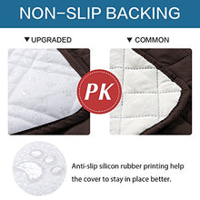 Load image into Gallery viewer, H.VERSAILTEX 100% Waterproof Quilted Recliner Chair Cover Recliner Cover Recliner Slipcover for Living Room, Secure with Elastic Strap and Non Slip Puppy Paw Silicone Backing (Standard, Brown)