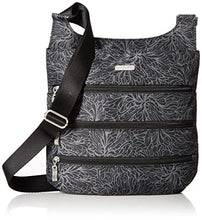 Load image into Gallery viewer, Baggallini Womens Big Zipper Bagg with RFID, Midnight Blossom,One Size