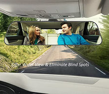 Load image into Gallery viewer, Rear View Mirror, Kitbest Universal Anti Glare Car Interior Rearview Mirror, Panoramic Rear View Mirror – Clip On – Wide Angle – Convex - for Car SUV Trucks (11.8” L X 2.9” H)