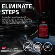 Load image into Gallery viewer, Malco Accelerate All-in-One Polish & Protection - One-Step Car Polishing Compound Designed to Remove Light to Medium Paint Defects/Deep Glossy Finish with 90-Day Protection (261032)