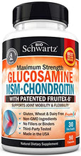 Load image into Gallery viewer, Glucosamine Chondroitin MSM Turmeric for Hip, Joint & Back Pain Relief. Anti Inflammatory Supplement with Hyaluronic Acid, Collagen, Boswellia, Bromelain & Fruitex-B. Gluten Free & Non GMO