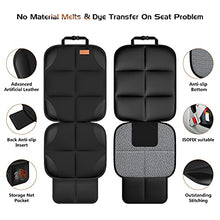 Load image into Gallery viewer, Smart eLf Car Seat Protector + Backseat Car Organizer Kick Mat, Large & Waterproof 600D Fabric Child Auto CarSeat Protectors Saver for Baby Sit with Storage Pockets for Leather and Fabric Car Seat