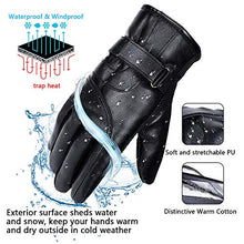 Load image into Gallery viewer, Touch Screen Winter Gloves Waterproof & Windproof for Motorcycle,Cycling,Riding,Running,Snow Sports, -10°F Cold Proof Cold Weather Gloves Warm Thermal Gloves for Men and Women Black (Medium)
