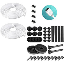 Load image into Gallery viewer, Nelyeqwo 2 Pack 16.4ft RGB Extension Cable LED Strip Connector 4 Pin with 243 Pcs Cable Management Kit