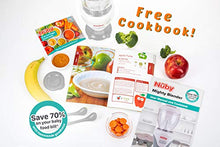 Load image into Gallery viewer, Nuby Mighty Blender with Cook Book, 22-Piece Baby Food Maker Set, Cool Gray