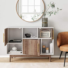 Load image into Gallery viewer, Nathan James Ellipse Multipurpose Display Storage Unit, TV Stand, White