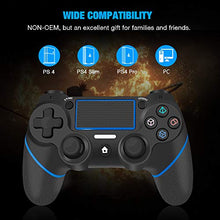 Load image into Gallery viewer, Controller for Playstation 4, Y Team Wireless PS4 Controller for PS4, Gamepad Joystick Remote Controller Compatible with Playstation 4/Pro/Slim/PC, Dual Vibration/Audio Function/Charging Cable (Blue)