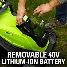 Load image into Gallery viewer, Greenworks 40V 17" (2-In-1) Push Lawn Mower, 4.0Ah Battery and Charger Included