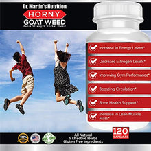 Load image into Gallery viewer, Super Strength 1590mg Horny Goat Weed 120 Capsules with Maca Arginine & Ginseng - Naturally Boost Your Health, Workout Performance, Endurance & Energy, Joint Health for Men & Women (120C)