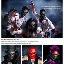 Load image into Gallery viewer, Tactical Mask Skull Full Face with Metal Mesh Eye Protection-Airsoft/BB Gun/CS Game-Zombie Masks Heads Scary for Cosplay Party Halloween Tricky Man&Women