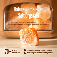 Load image into Gallery viewer, Himalayan Pink Salt Diffuser & 10 Essential Oils – 2-in-1 Therapeutic Device - Aromatherapy & Ionic Himalayan Salt Therapy – 400ml Ultrasonic Vaporizer and Ionizer with Ambient Glow