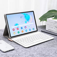 Load image into Gallery viewer, Bluetooth Backlit Keyboard Case for Samsung Galaxy Tab S6 10.5, Detachable Wireless Keyboard US Layout with Leather Cover for Samsung Galaxy Tab S6 T860 / T865 10.5, Rose Gold
