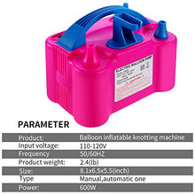 Load image into Gallery viewer, PCFING Electric Air Balloon Pump and Balloon Tying Tool in One, Portable Dual Nozzle Electric Balloon Blower Air Pump Balloons Inflator with Tying Tool on Pump for Decoration, Party and Save Time