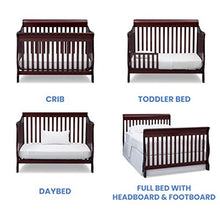 Load image into Gallery viewer, Delta Children Canton 4-in-1 Convertible Crib - Easy to Assemble, Espresso Cherry