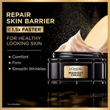 Load image into Gallery viewer, L'Oreal Paris Age Perfect Anti-Aging Midnight Face Serum 1 oz + Midnight Cream 1.7 oz, Smooths Wrinkles & Firms Skin + Eye Cream & Serum Sample