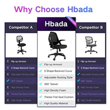 Load image into Gallery viewer, Hbada Office Task Desk Chair Swivel Home Comfort Chairs with Flip-up Arms and Adjustable Height, Black