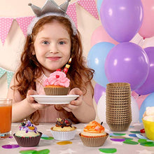 Load image into Gallery viewer, 1000 Pieces Mini Cupcake Liners for Baking Liners Paper Cupcake Wrappers Bulk Cup Cake Cases Muffin Baking Paper Cups for Candy Cooking Standard Size (Brown White Nature,1.97 inch)