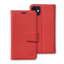 Load image into Gallery viewer, SafeSleeve EMF Protection Anti Radiation iPhone Case: iPhone 12 and iPhone 12 Pro RFID EMF Blocking Wallet Cell Phone Case (Red)