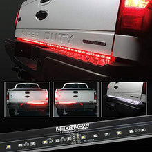 Load image into Gallery viewer, LEDGlow 60" Red Tailgate LED Light Bar for Full Size Trucks - Brake, Running, Turn Signals & Hazard Lights - White Reverse Lights - Waterproof - Heavy-Duty Design - Plug & Play Flat 4 Pin Connector