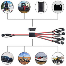 Load image into Gallery viewer, POWISER SAE 1 to 4 Extension Cable Quick Disconnect Connector, 1 SAE Polarity Reverse Adaptors, for Automotive, Solar Panel SAE Plug