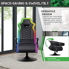 Load image into Gallery viewer, X Rocker 5152401 Zeta PC Chair 2.0 BT, 25.2" x 27.56" x 48.43", Black