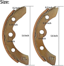 Load image into Gallery viewer, 10L0L Golf Cart Replacement Brake Shoes Set (2Long, 2 Short) Fits Select Club Car, E-Z-GO and Yamaha Models