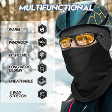 Load image into Gallery viewer, Lauzq Helmet Liner Beanie with Mask,Cycling Fleece Winter Hat Skull Cap Thermal Headwear Ear Warmer,Gray-A