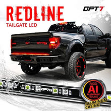 Load image into Gallery viewer, OPT7 60" Redline LED Tailgate Light Bar - TriCore LED - Weatherproof Rigid Aluminum No-Drill Install - Full Featured Reverse Running Brake Turn Signal
