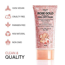 Load image into Gallery viewer, AZURE Rose Gold Luxury Sparkling Hydrating Peel Off Face Mask – Anti Aging, Toning & Rejuvenating | Removes Blackheads, Dirt & Oils | Reduces Wrinkles, Fine Lines & Acne Scars | Made in Korea - 150mL