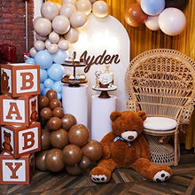Load image into Gallery viewer, Teddy Bear Baby Shower Boxes for Birthday Party Decorations – 4 Brown BABY Balloon Boxes With Teddy Bears Printed,Baby Blocks for First Birthday Boys Girls Babyshower Decorations Gender Reveal Backdrop