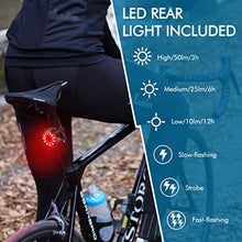 Load image into Gallery viewer, Te-Rich Bike Lights USB Rechargeable, LED Cycling Light Front and Back, 800 Lumen Headlight Flashlight and Rear Taillight Set, Easy to Use, Road/Moutain Bicycle Accessories for Kids, Men and Women
